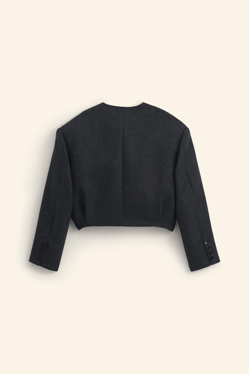 LIMITED EDITION CROPPED FIT BLAZER - Zara фото 9