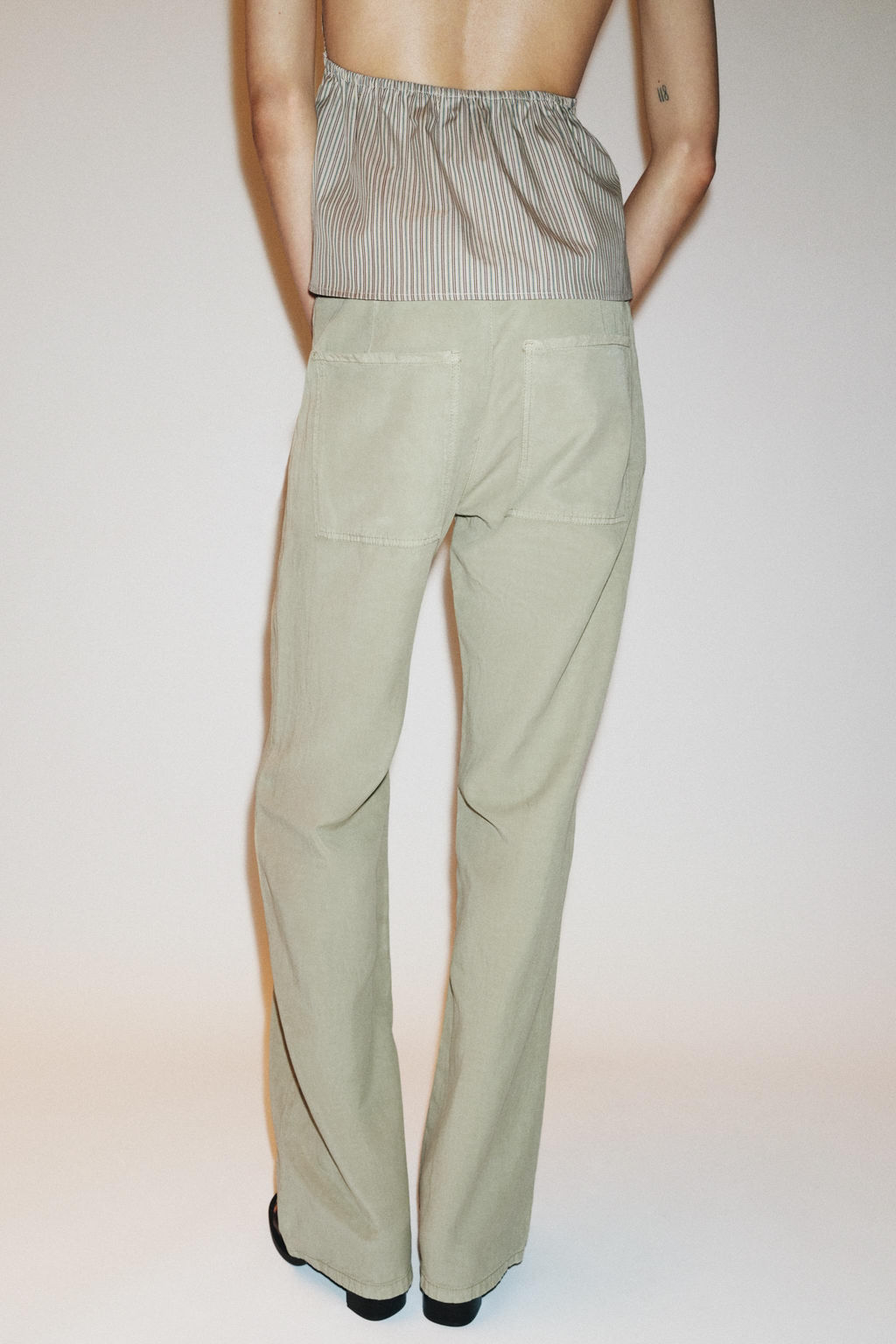 STRAIGHT PYJAMA TROUSERS - Zara фото 9