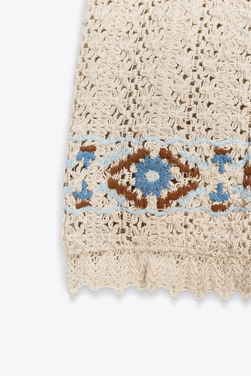 EMBROIDERED CROCHET SHORTS - Zara фото 6