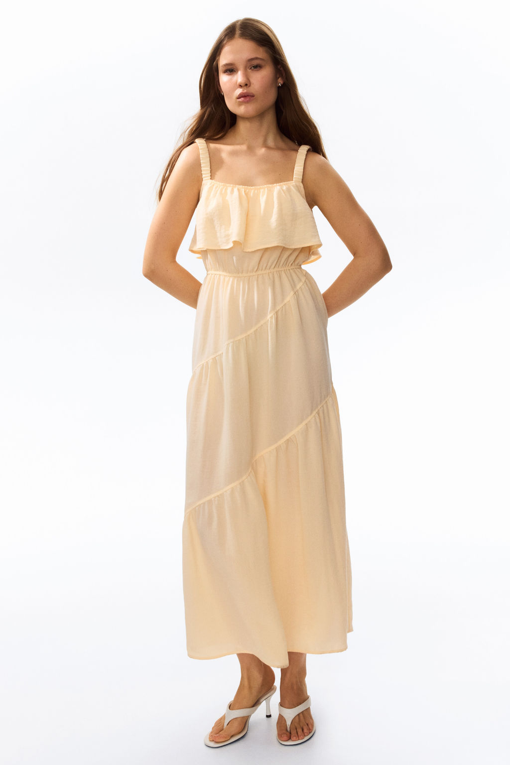Vestido escalonado con volante - H&m фото 6