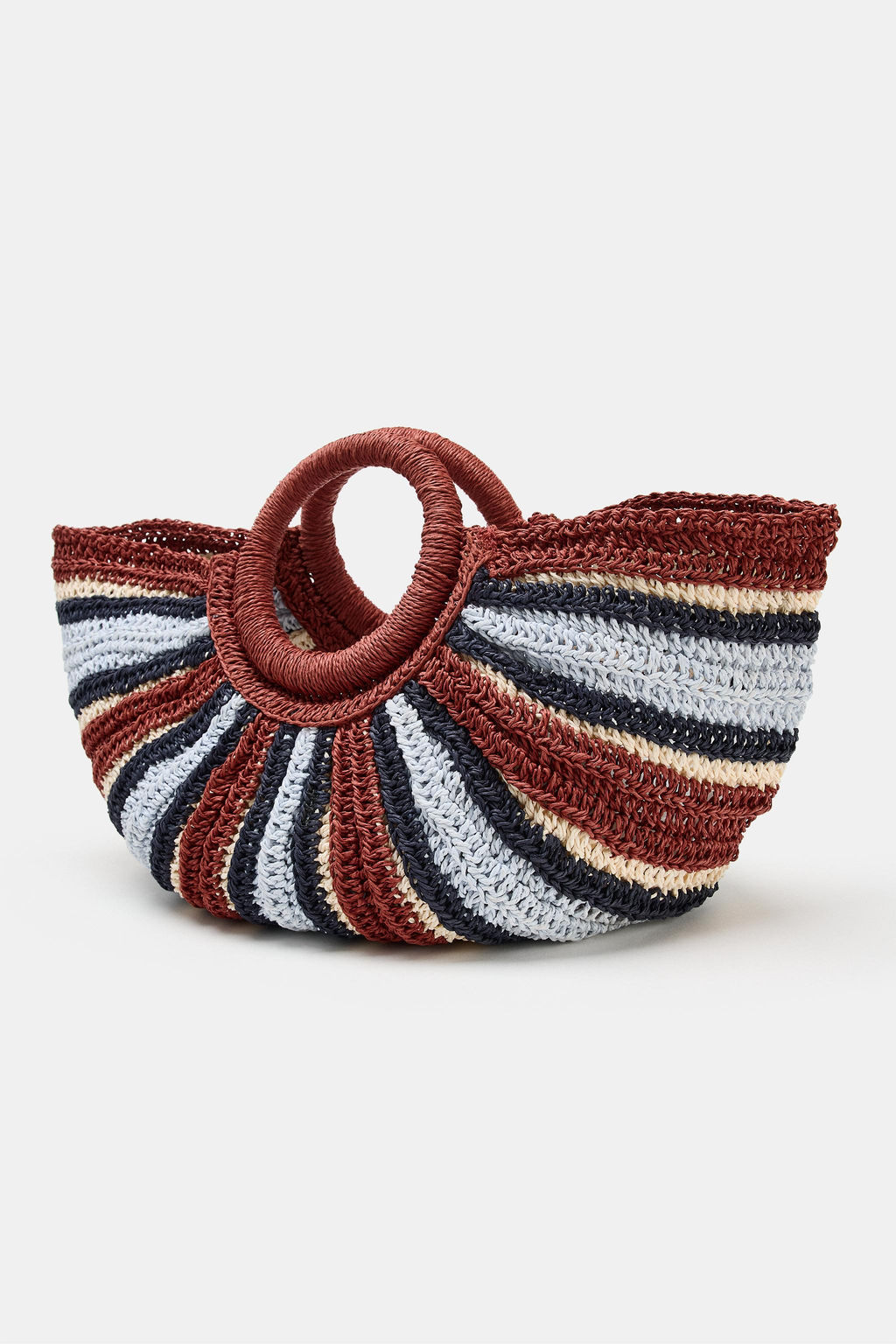 BOLSO DE MANO EFECTO TRENZADO / Multicolor - Zara фото 3