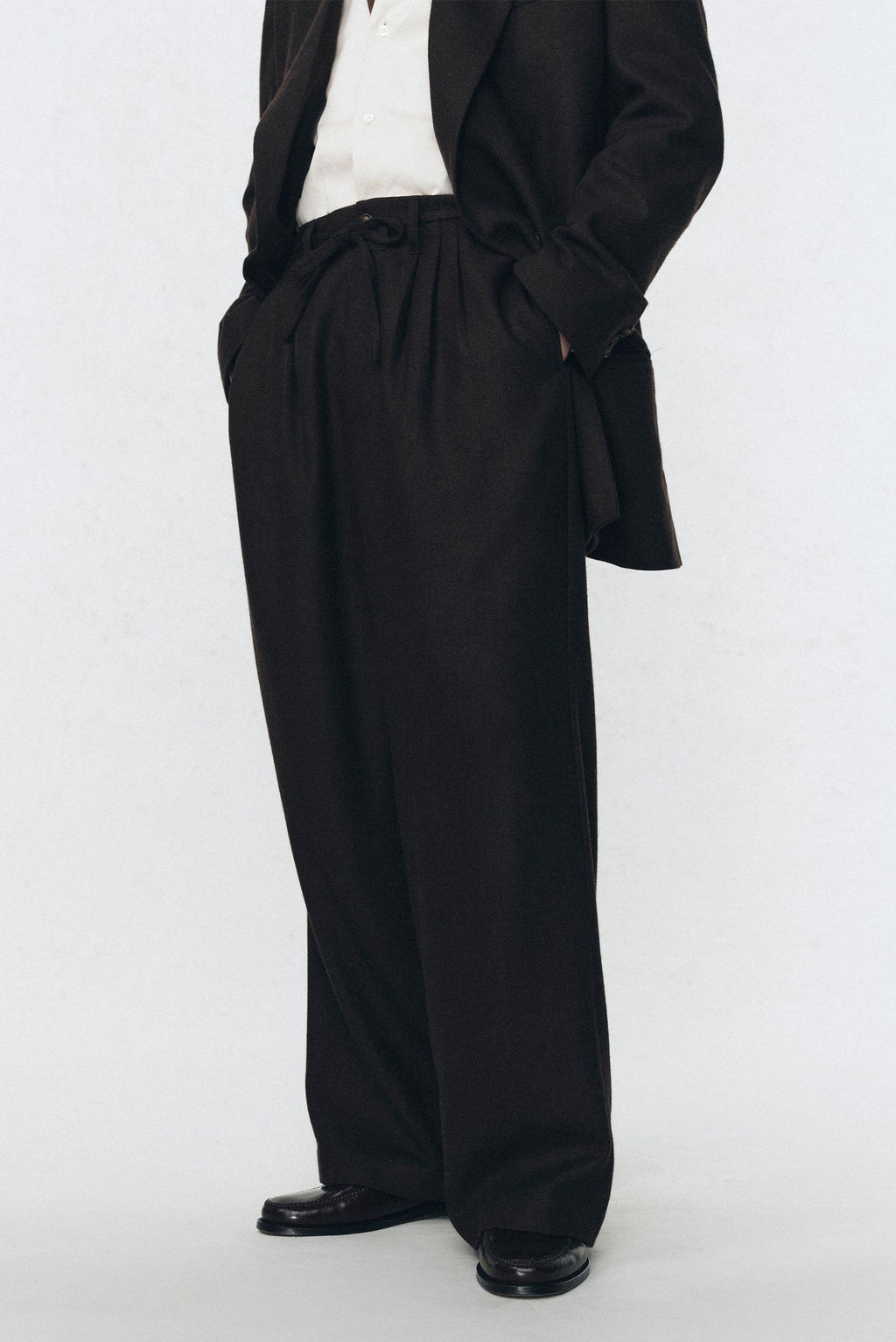 PLEATED FLANNEL SUIT TROUSERS SOSHIOTSUKI X ZARA фото 3
