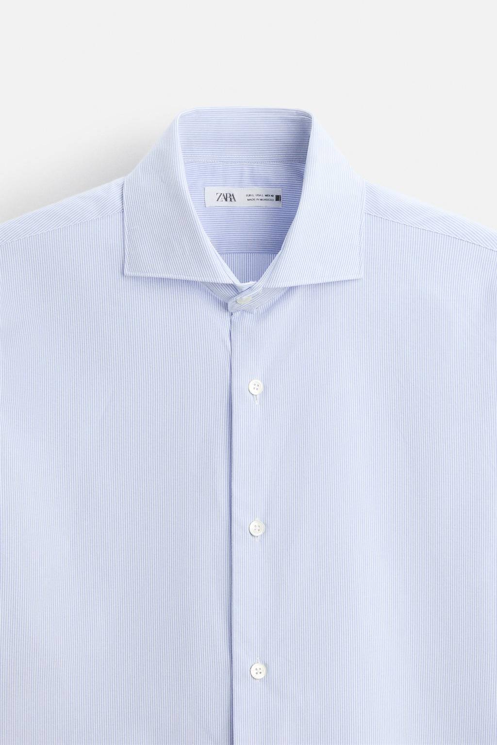 SLIM FIT STRIPED SHIRT - Zara фото 8