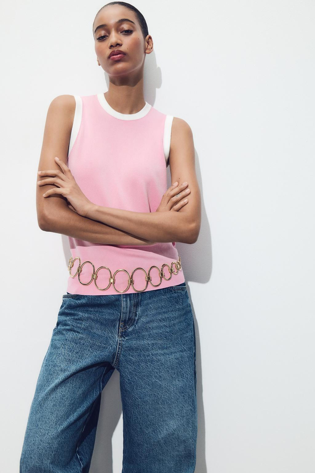 SLEEVELESS KNIT TOP - Zara фото 18