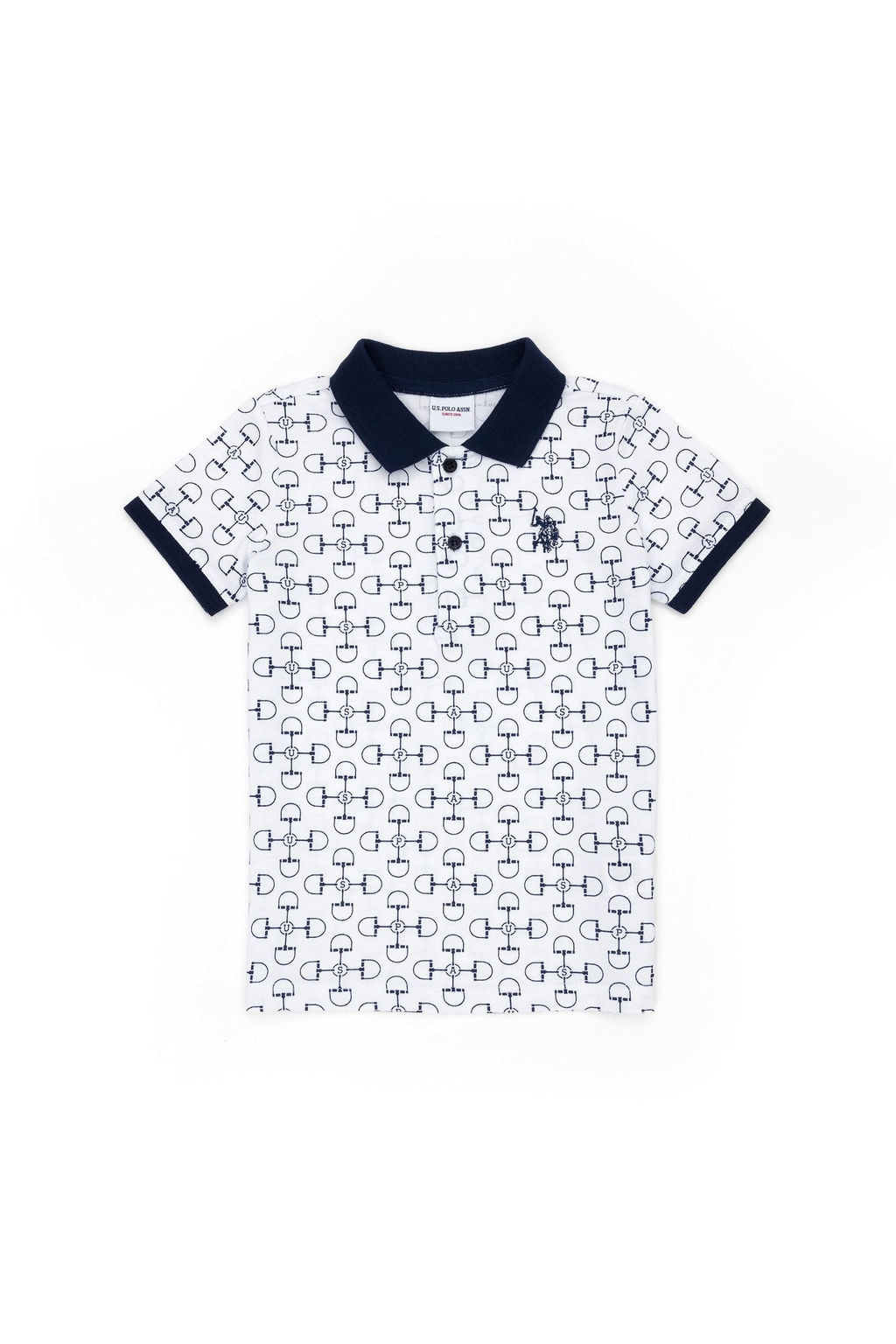 U. S. Polo Assn Белая футболка с воротником-поло для мальчика - U.s. polo assn фото 2