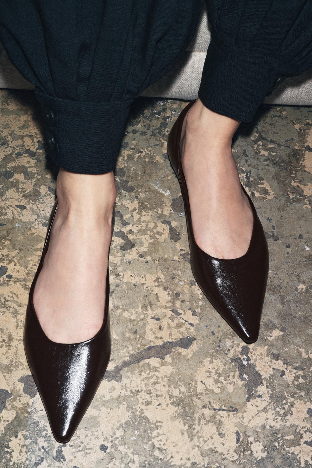 POINTED FLAT SHOES - Zara фото 12