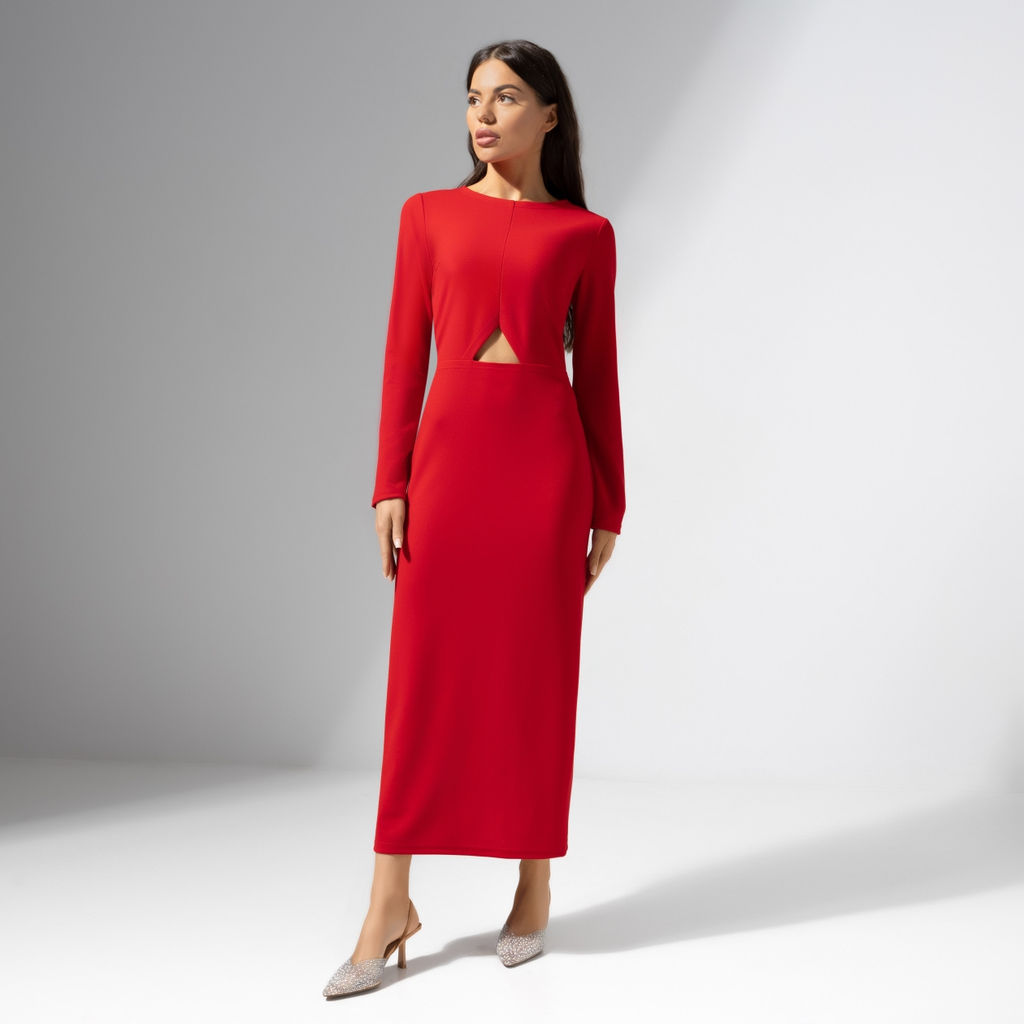 Платье облегающее с вырезом Королева бала (red) - Charutti фото 8