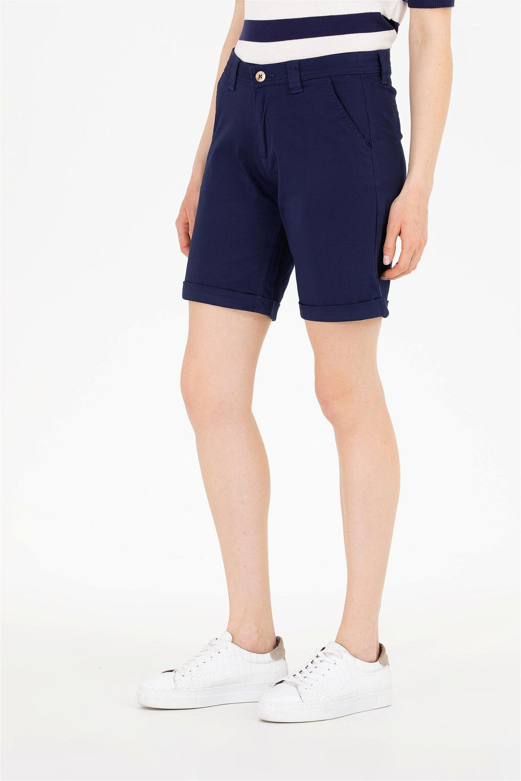 U. S. Polo Assn Женские темно-синие тканые шорты Неожиданная скидка в корзине - U.s. polo assn фото 2