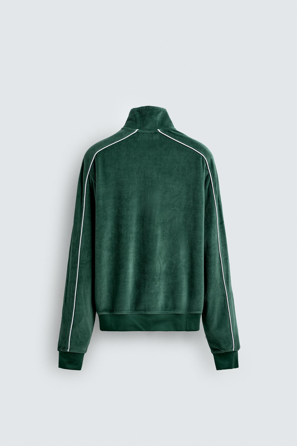 VELOUR ZIP-UP SWEATSHIRT