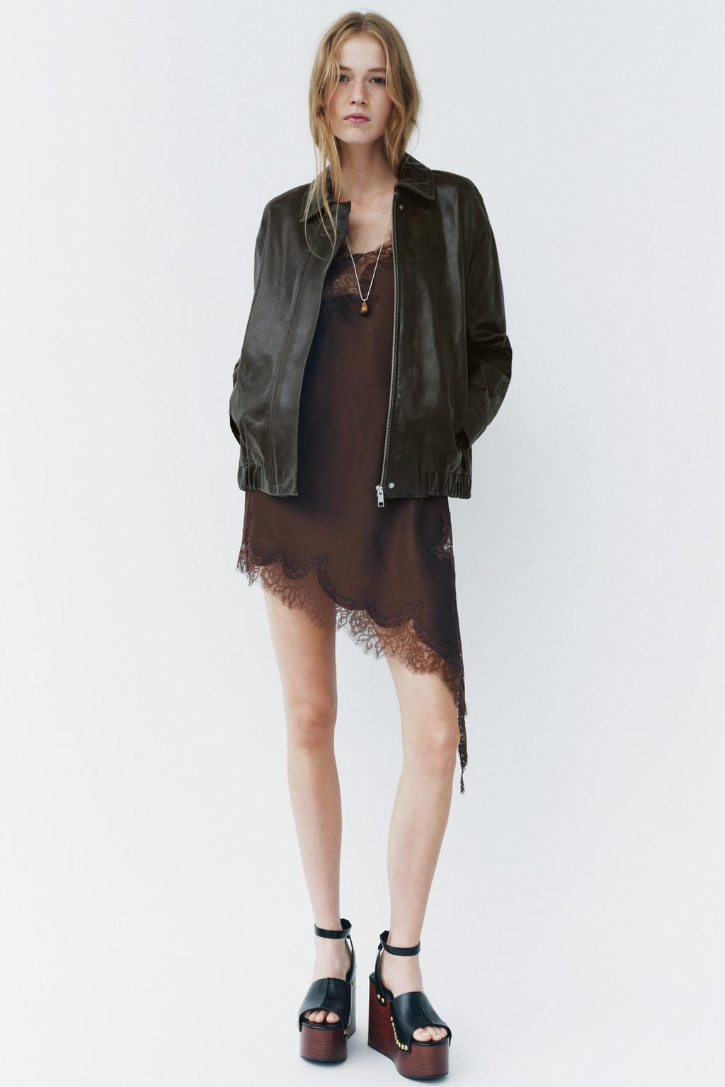100% LEATHER BOMBER JACKET ZW COLLECTION LIMITED EDITION