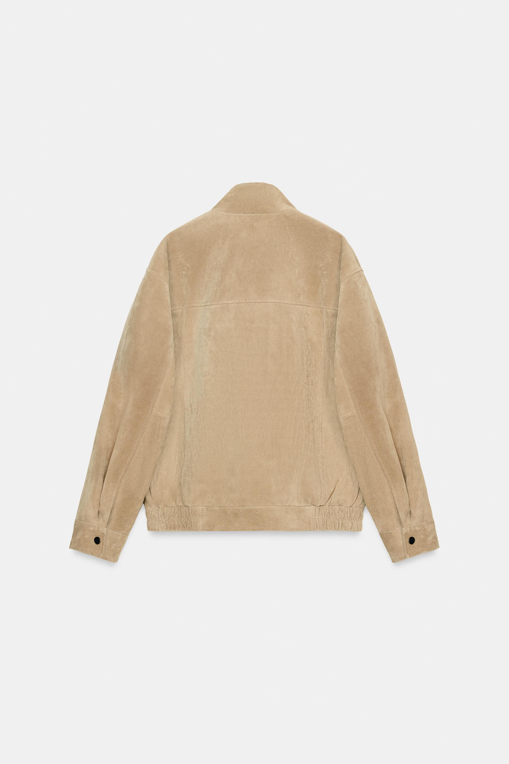 100% SUEDE LEATHER HIGH-NECK JACKET - Zara фото 21