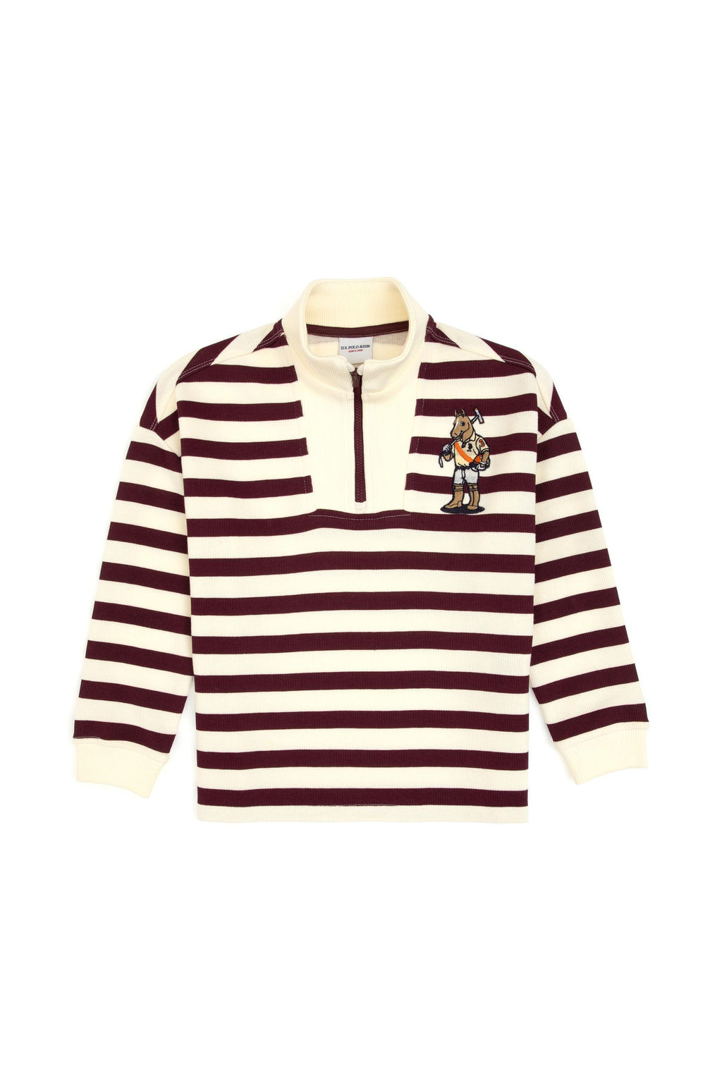 Erkek _ocuk Bordo Yarm Fermuarl_ Sweatshirt - U.s. polo assn фото 2