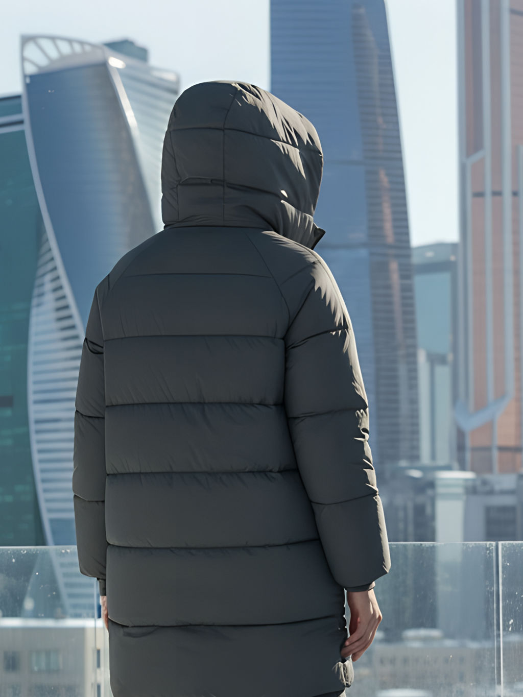 Пальто двубортная зимнее утепленное женское зеленого цвета 7732Z - Visdeer фото 22