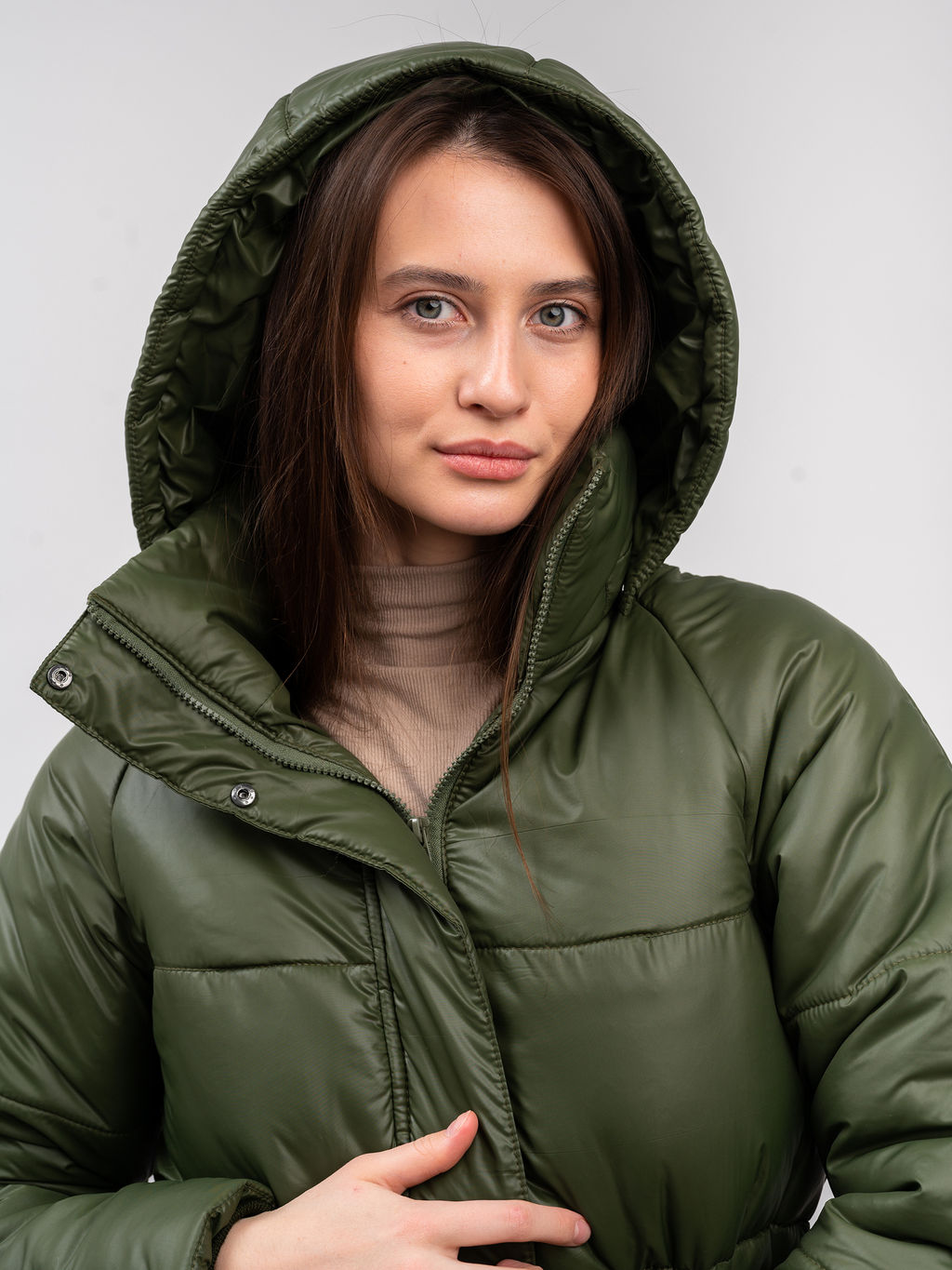 Костюм зимний, горнолыжный Арктика хаки-серый - Yollochka фото 5