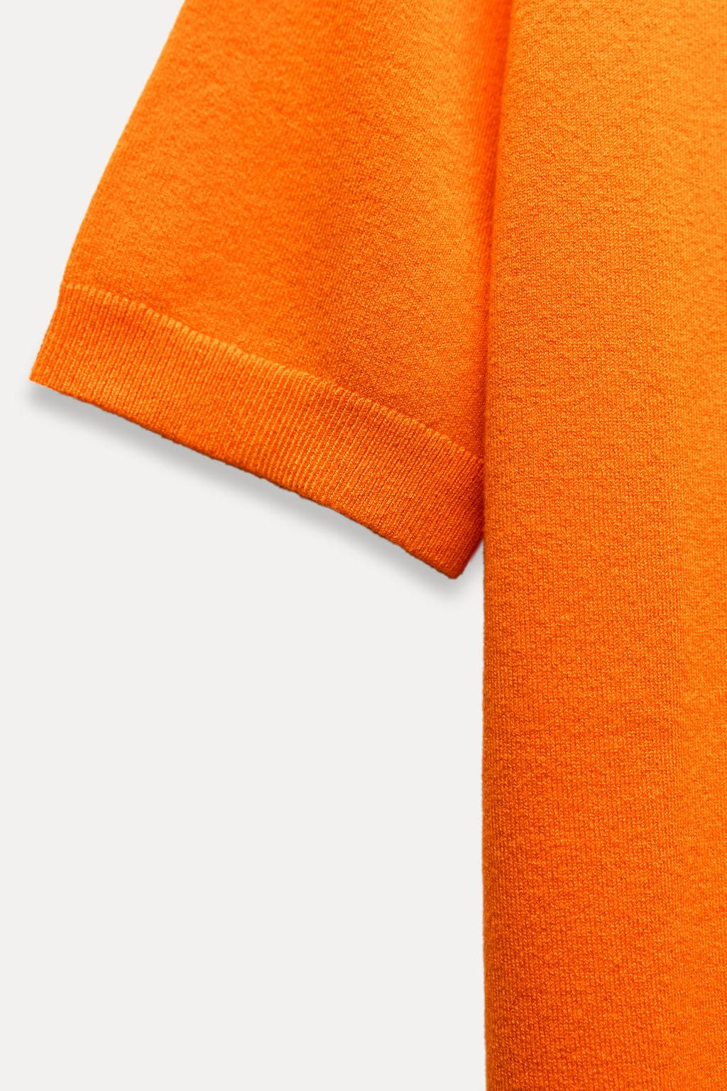BASIC PLAIN KNIT TOP WITH SHORT SLEEVES - Zara фото 16