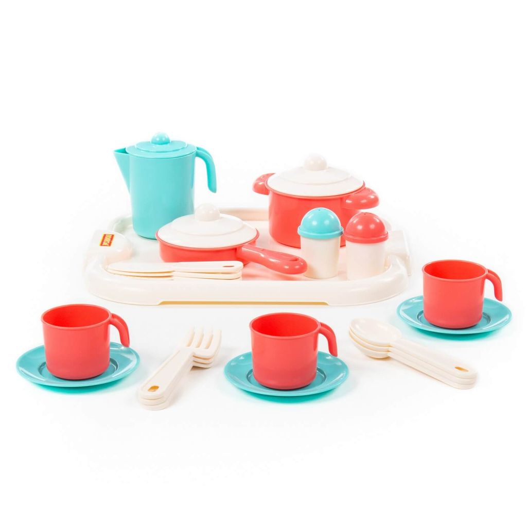 Набор детской посуды Настенька с подносом на 3 персоны - Полесье фото 2