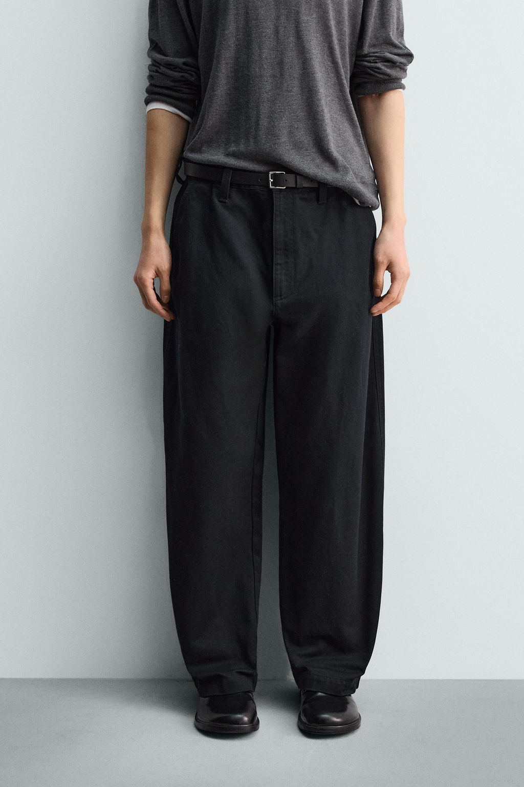 PANTAL?N JOGGER LAVADO SOFT / Azul / Gris - Zara фото 2