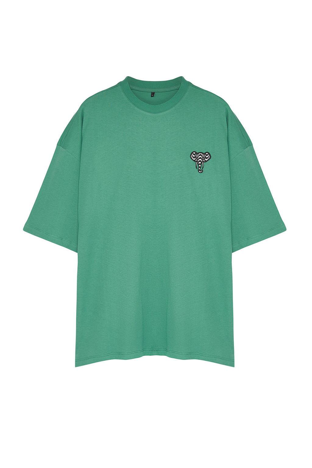 Yesil Oversize Buyuk Beden Hayvan Nak?sl? %100 Pamuk T-Shirt TMNSS24BF00025 - Trendyolmilla фото 7