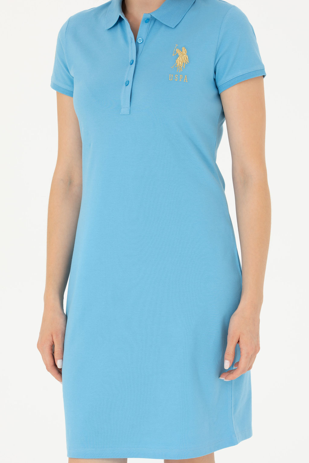 Женское бирюзовое трикотажное платье - U.s. polo assn фото 20