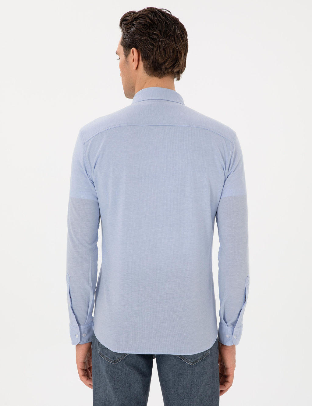 A__k Mavi Slim Fit Uzun Kollu G_mlek - Cacharel фото 5