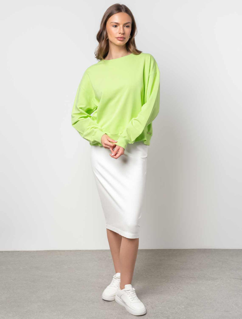 ЛИКВИДАЦИЯ / Свитшот из тонкого футера с эластаном - Vilatte фото 2