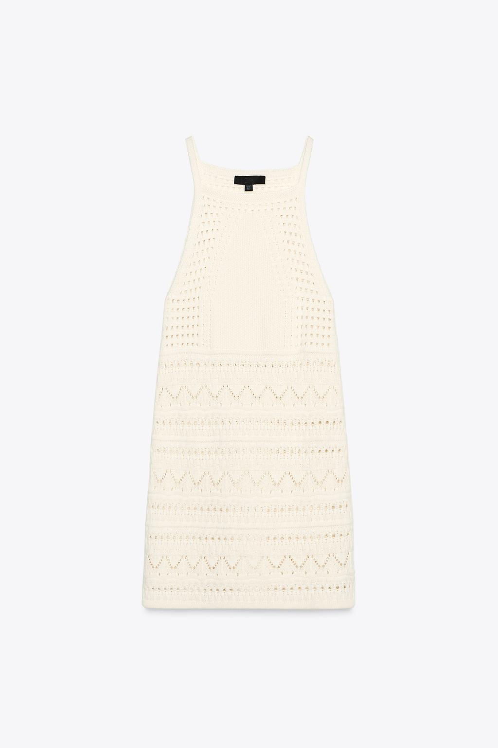 POINTELLE KNIT HALTER MINI DRESS - Zara фото 5