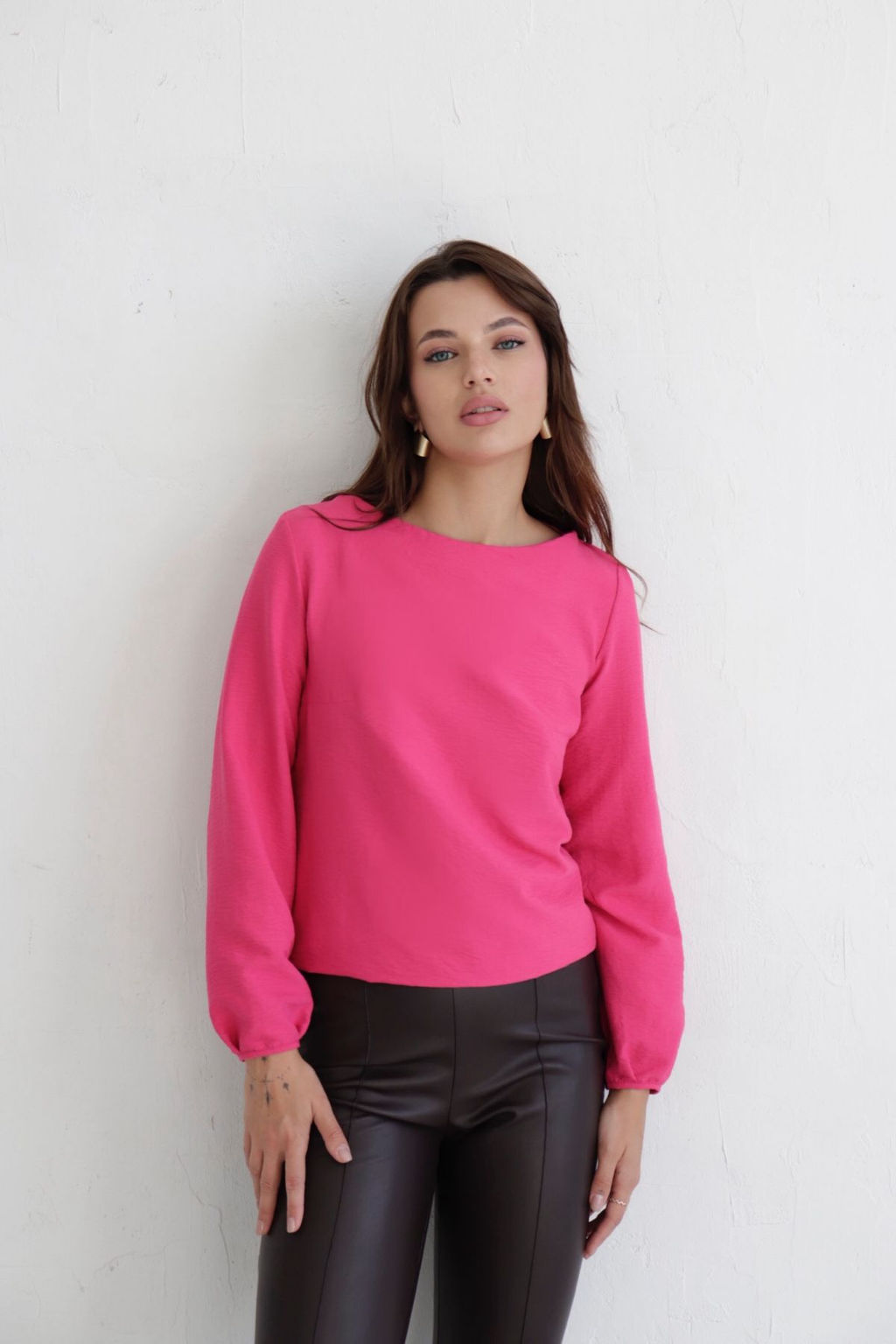 Блуза прямого силуэта с вырезом лодочка - Martichelli фото 31