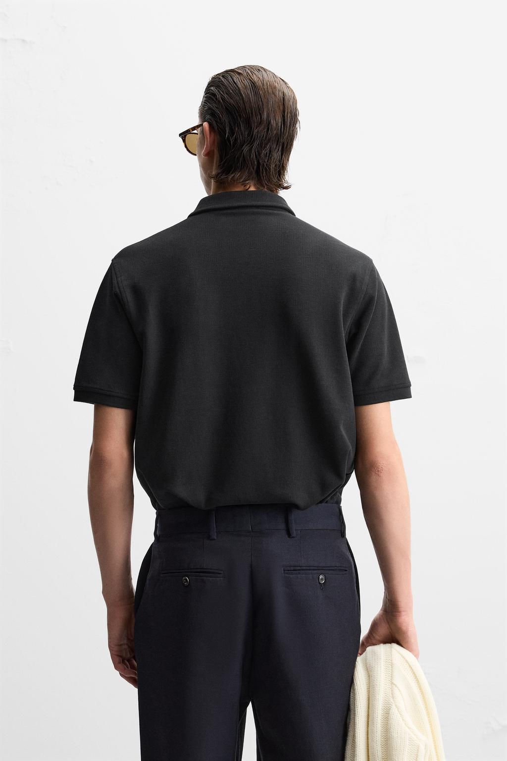 TEXTURED POLO SHIRT - Zara фото 19