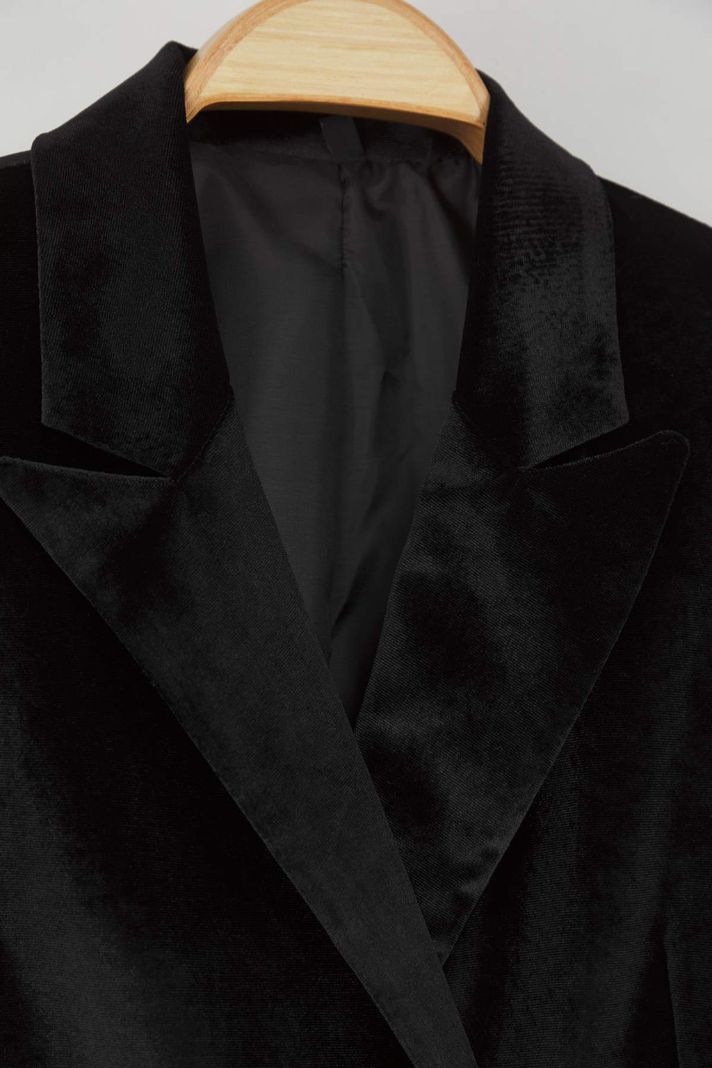 Siyah Kruvaze Regular/Normal Kal?p Dokuma Kadife Blazer Ceket TWOAW26BC00015
