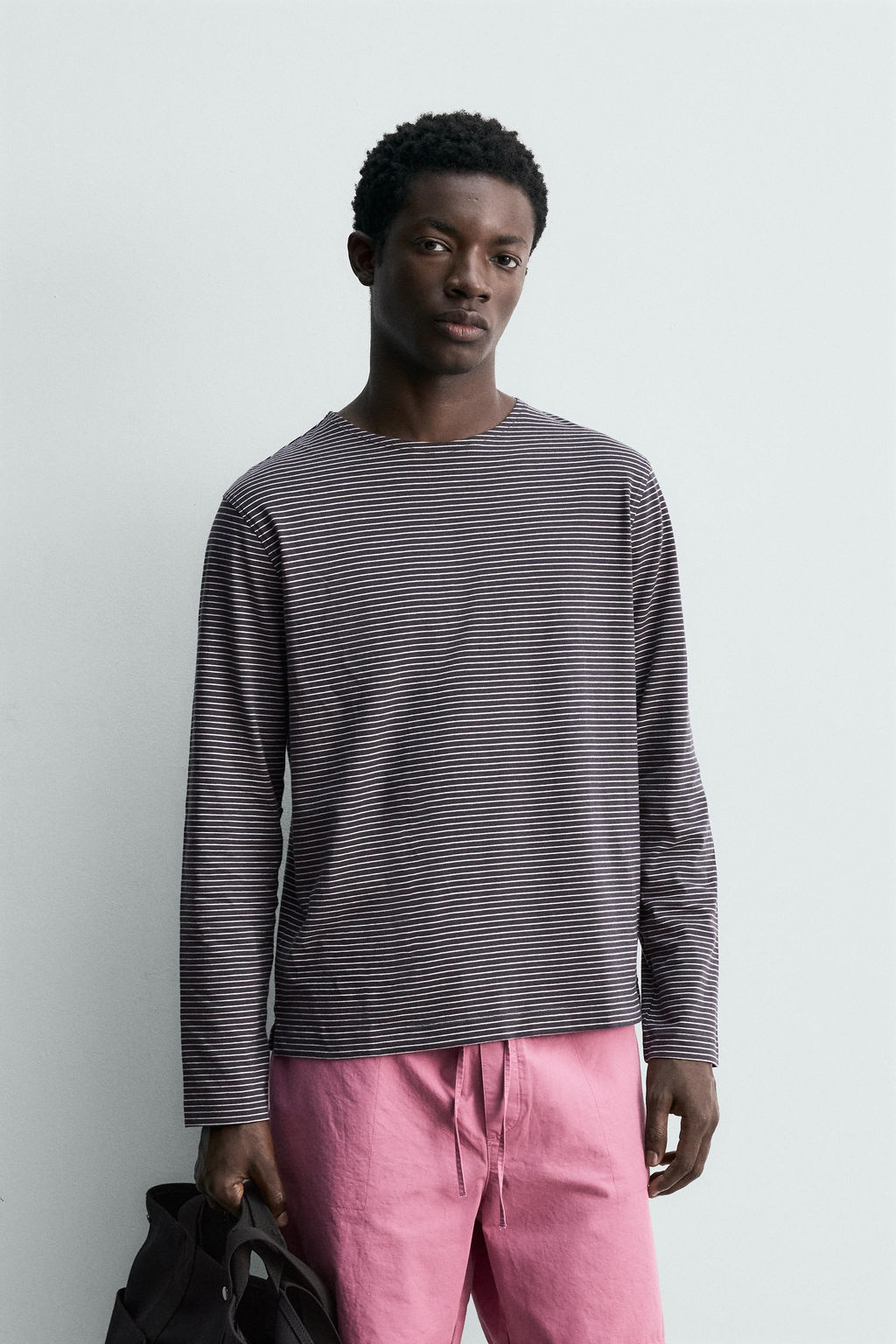 CAMISETA JACQUARD RAYAS / Marino