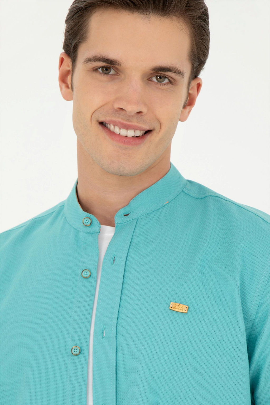 Мужская мятная рубашка с длинным рукавом - U.s. polo assn фото 2