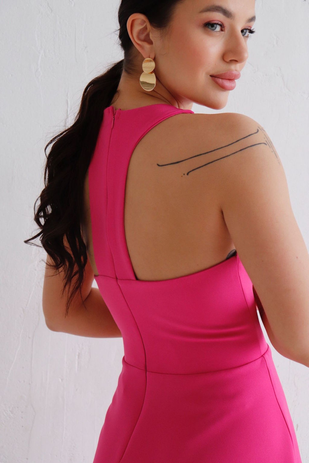 Платье розовое с расклешённой юбкой - Martichelli фото 22