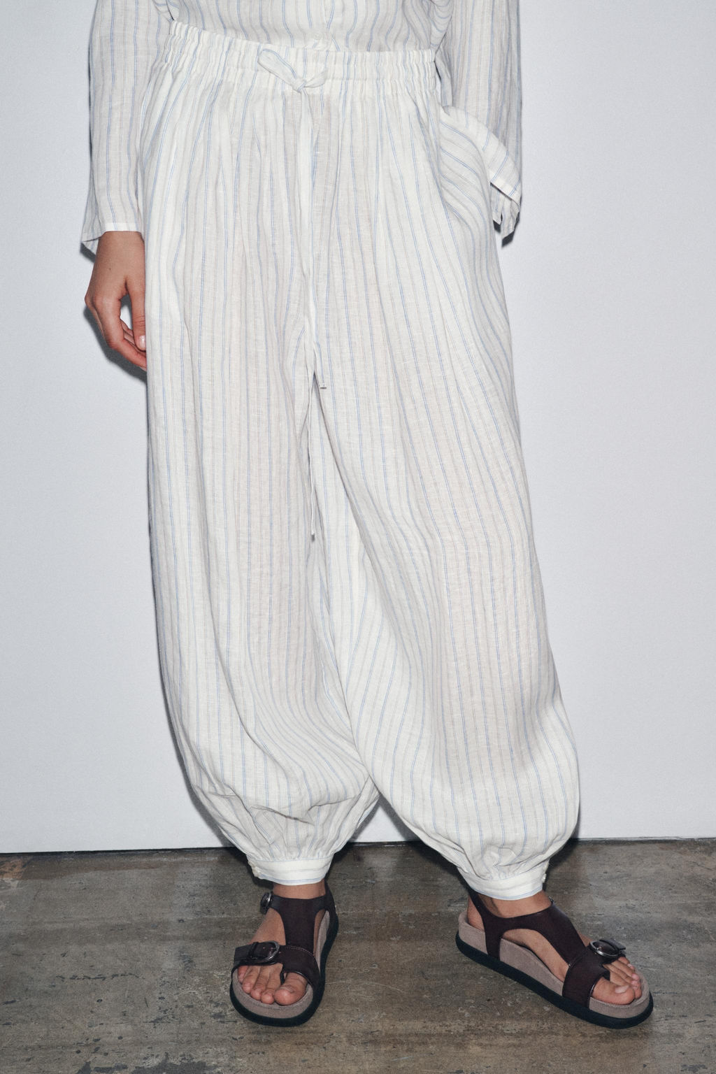 ZW COLLECTION STRIPED BALLOON TROUSERS - Zara фото 9