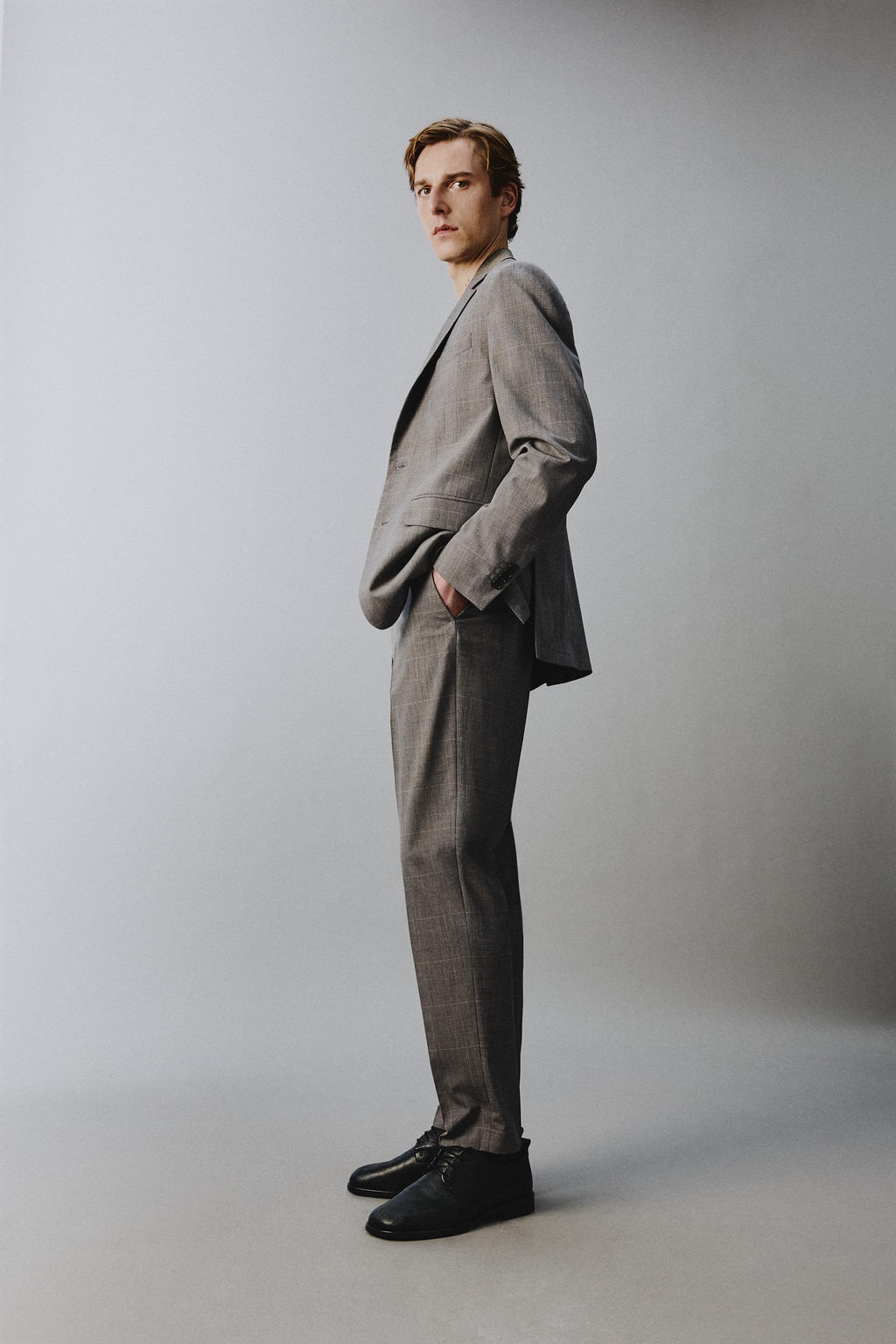 PANTAL?N TRAJE CUADROS / Marr?n - Zara фото 4