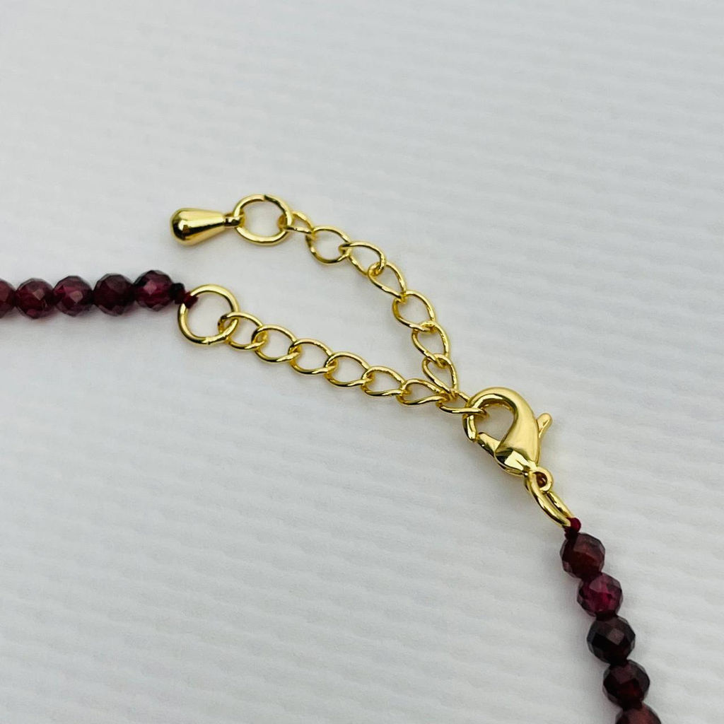 Бусы из Граната с Жемчугом 40 см +