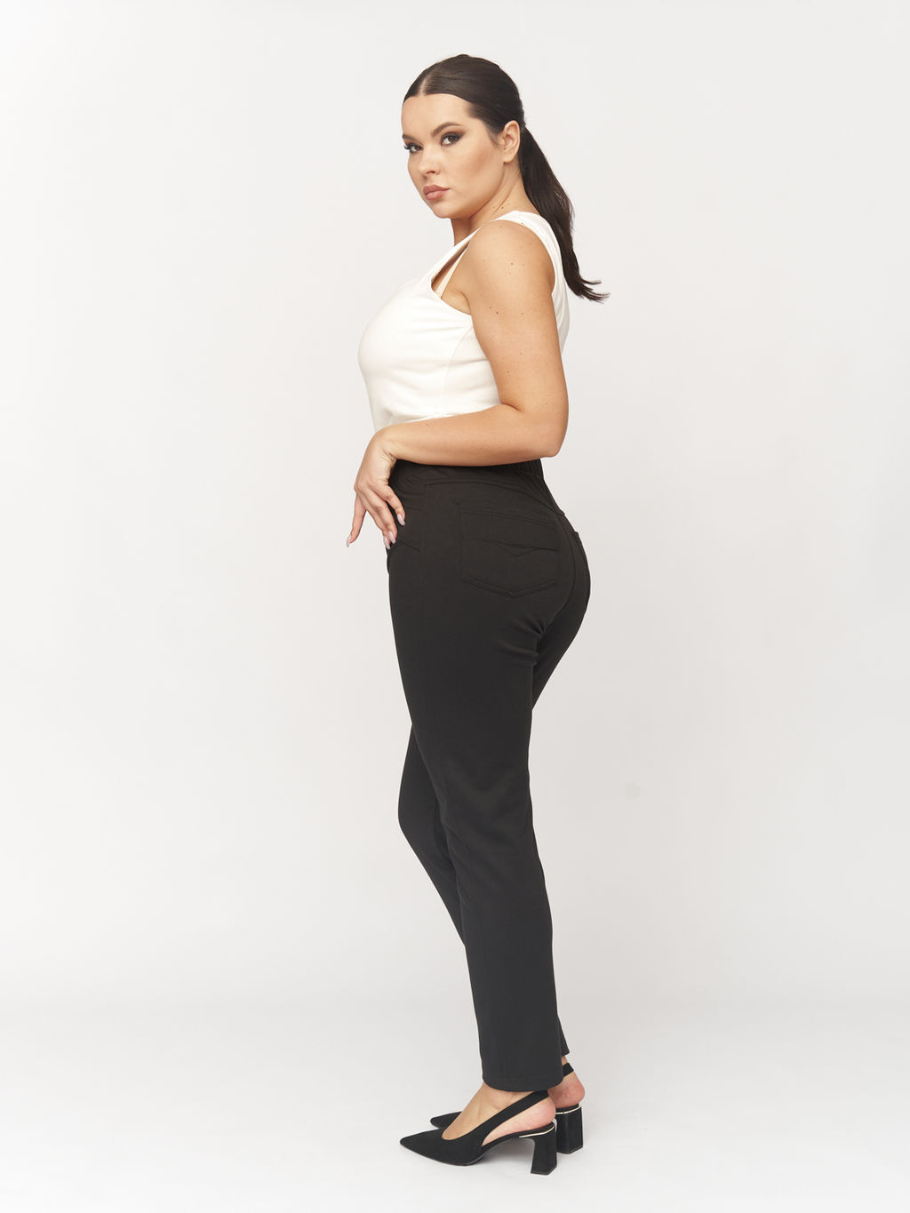 Брюки из плотного трикотажа ZBB13406BLK01 - Артесса фото 3