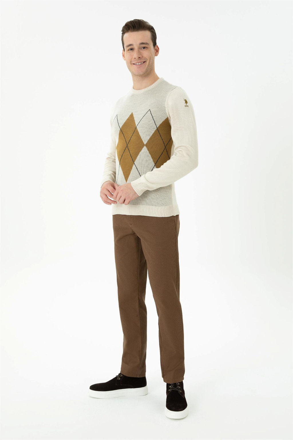 U. S. Polo Assn Мужской свитер с камнем - U.s. polo assn фото 4