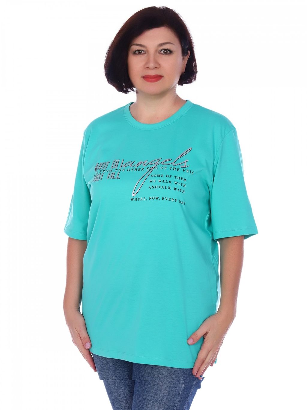 Б0771 Футболка женская кулирка коричневый - АстраТекстиль фото 7