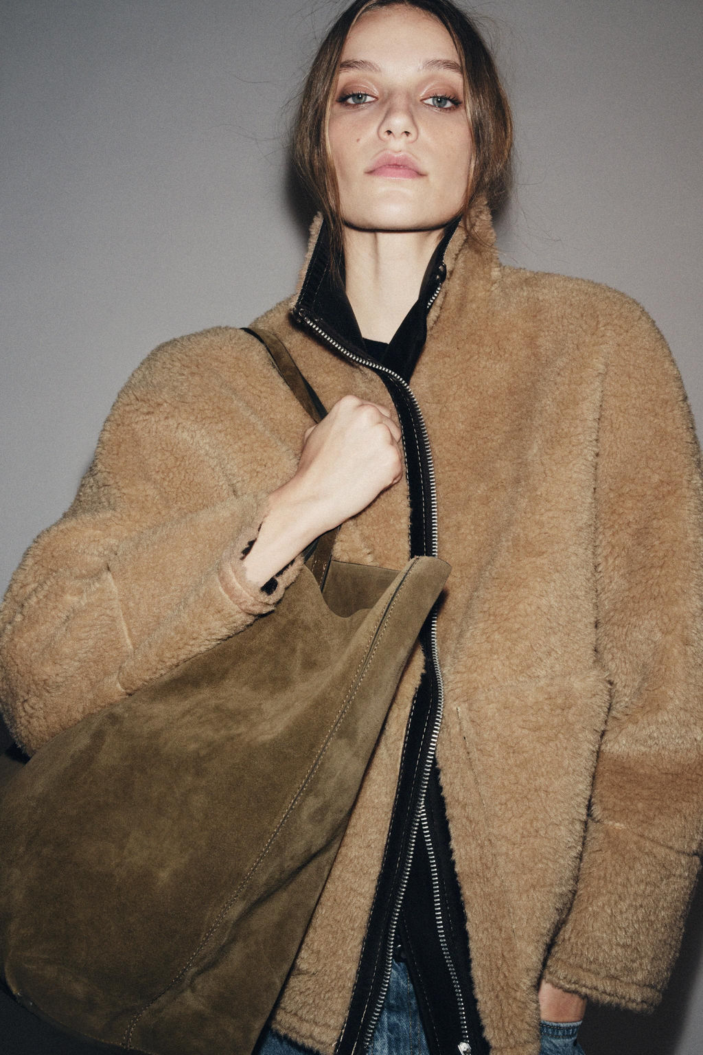 SPLIT SUEDE MAXI TOTE BAG - Zara фото 16