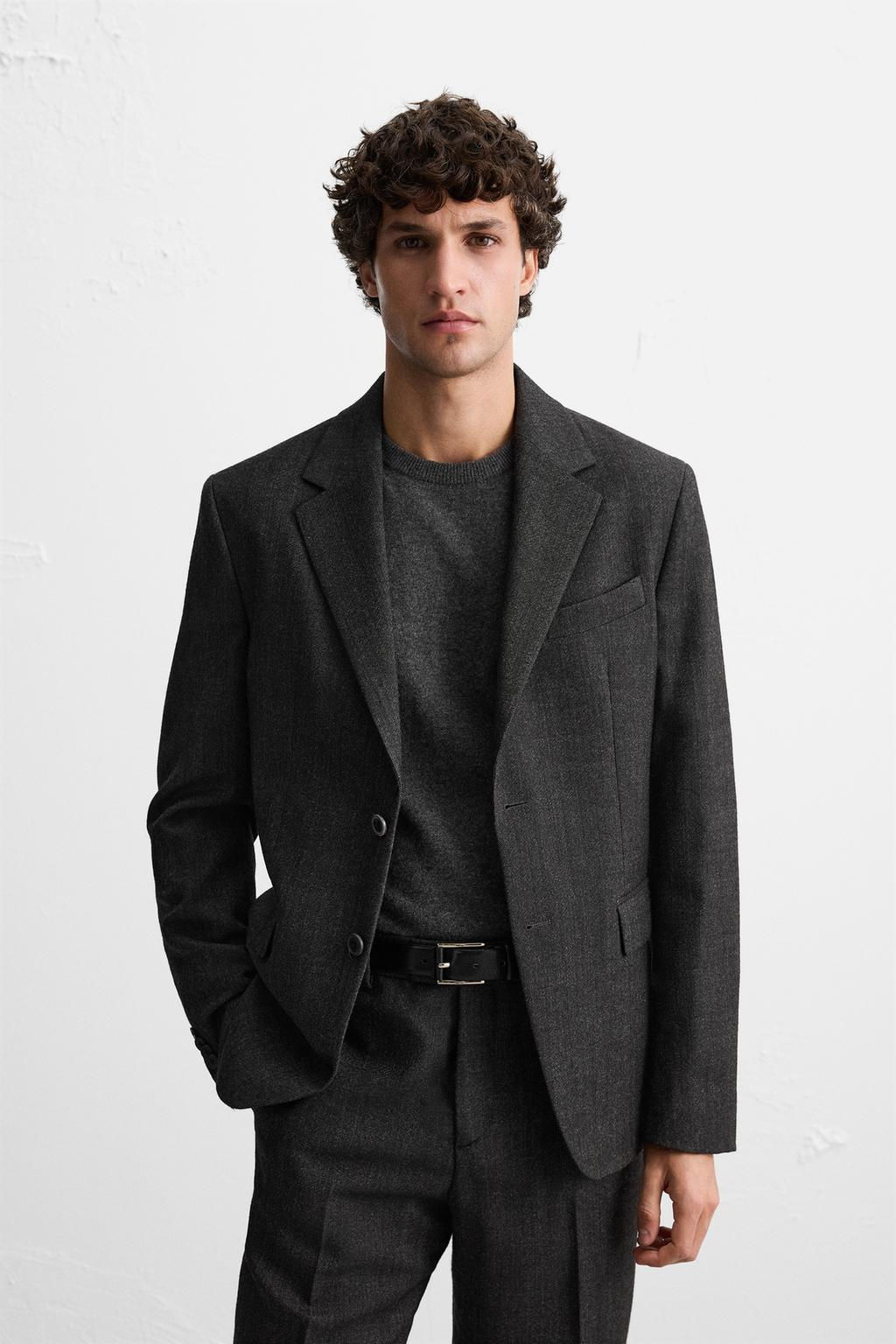 WOOL TWILL SUIT BLAZER - Zara фото 2