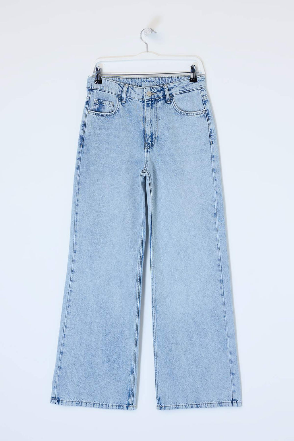 Premium Mavi Ozel Kumas Normal Bel Uzun Boy %100 Pamuk LOOSE Wide Leg Jeans TWOSS26JE00132 - Trendyolmilla фото 5