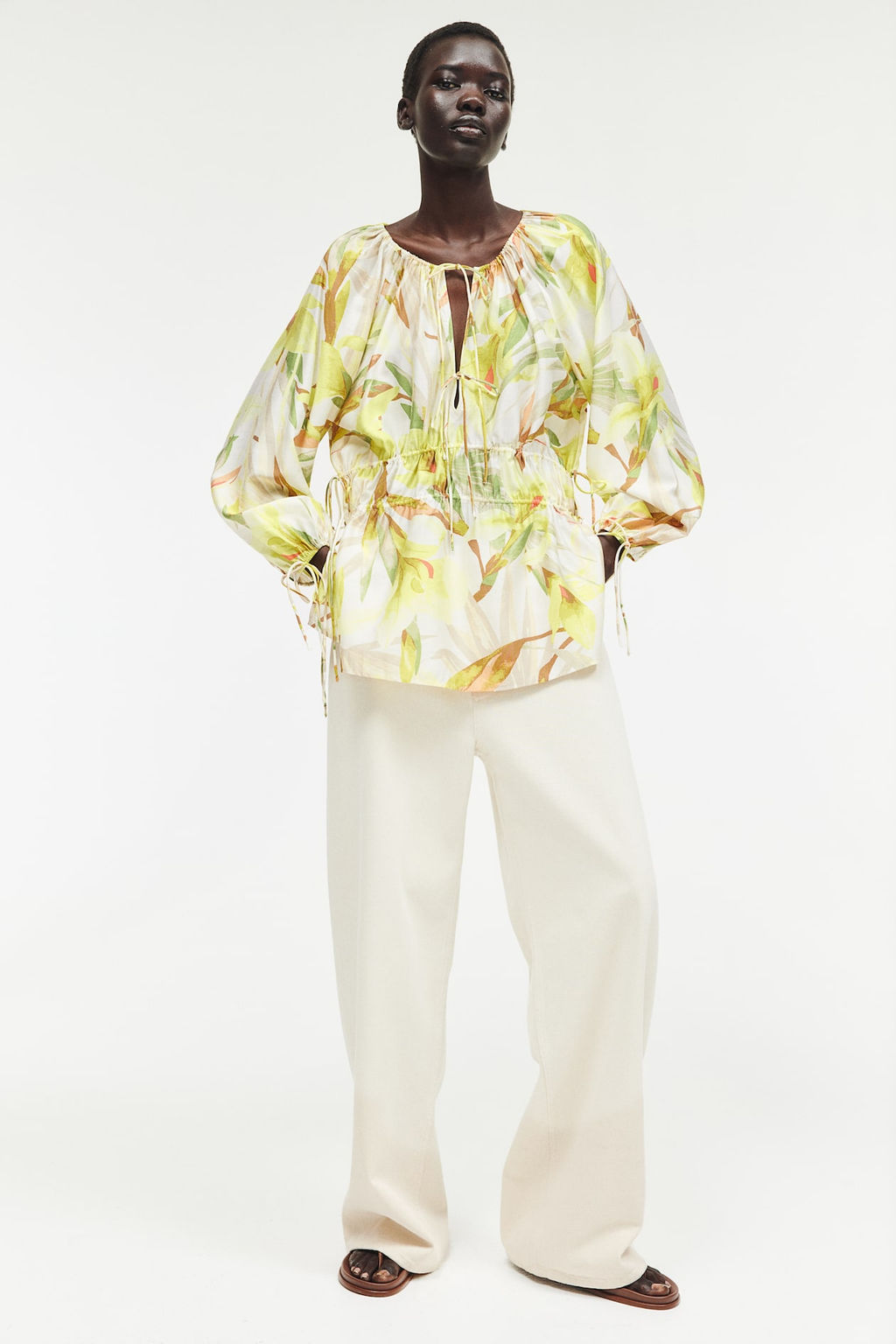 Blusa con cordon de ajuste - H&m фото 3