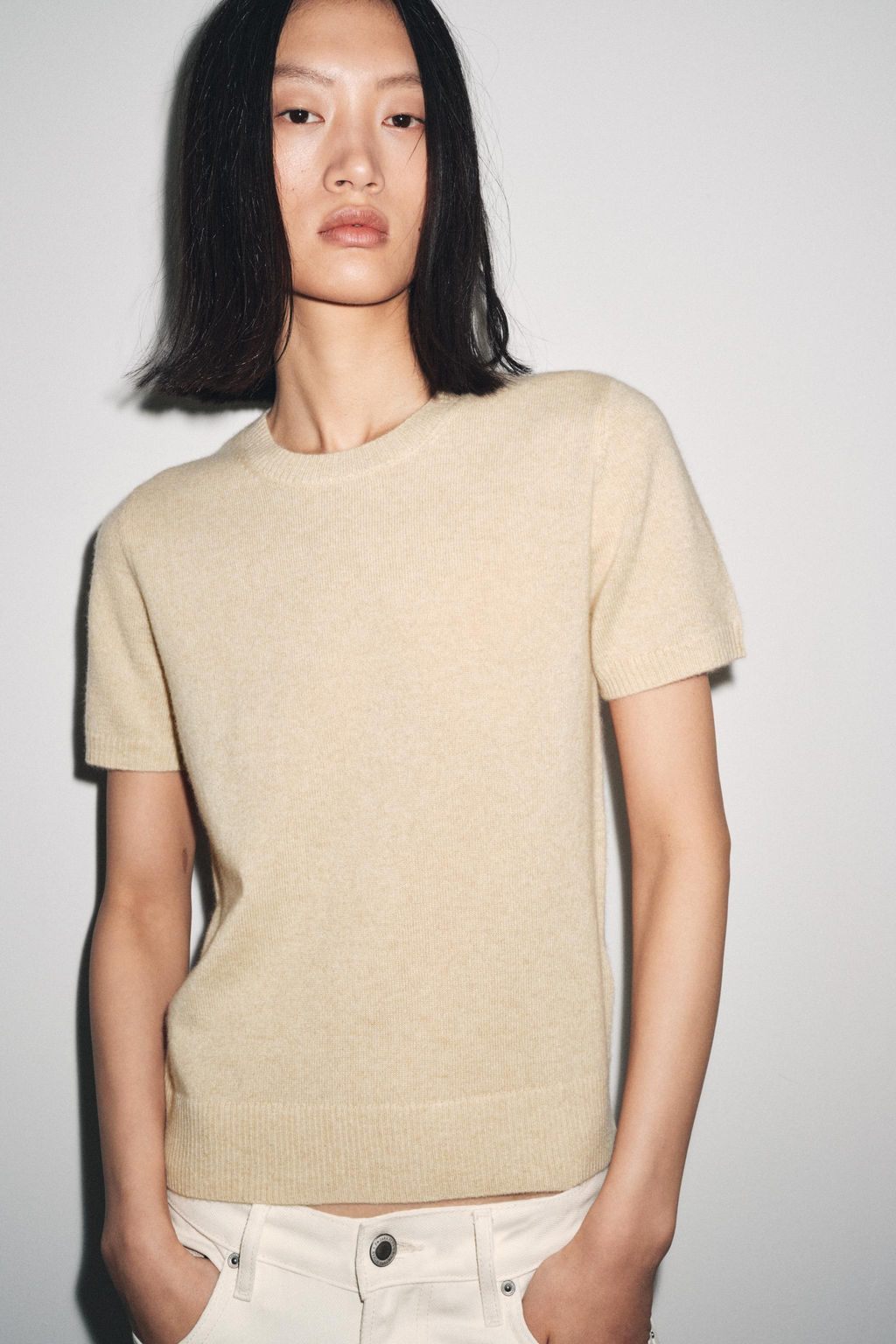 100% CASHMERE SHORT SLEEVE JUMPER - Zara фото 5