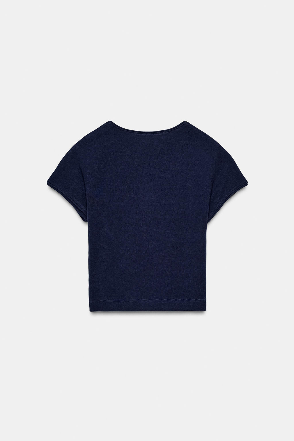 CAMISETA CROPPED MANGA CORTA / Marino - Zara фото 4