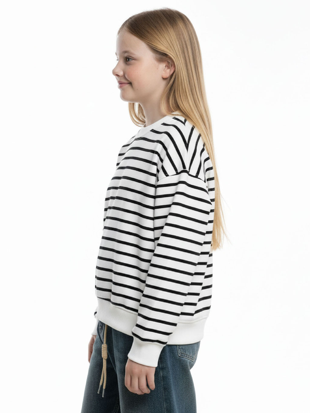 Свитшот в полоску для девочки 22-2018 полоска - Mini maxi фото 2