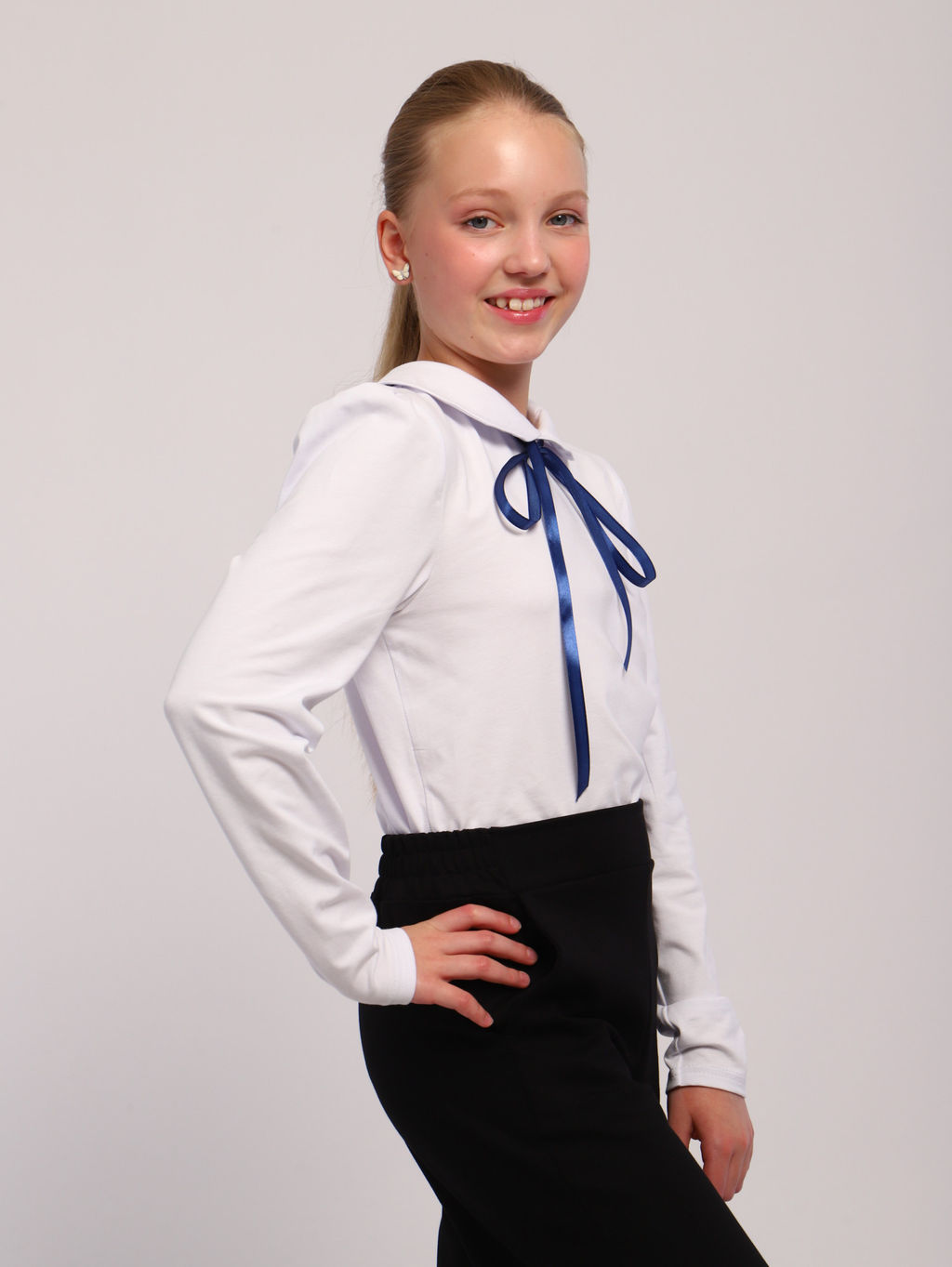 Блузка Вероника белый, БЛ-03-1 От Егорки до Егора фото 3