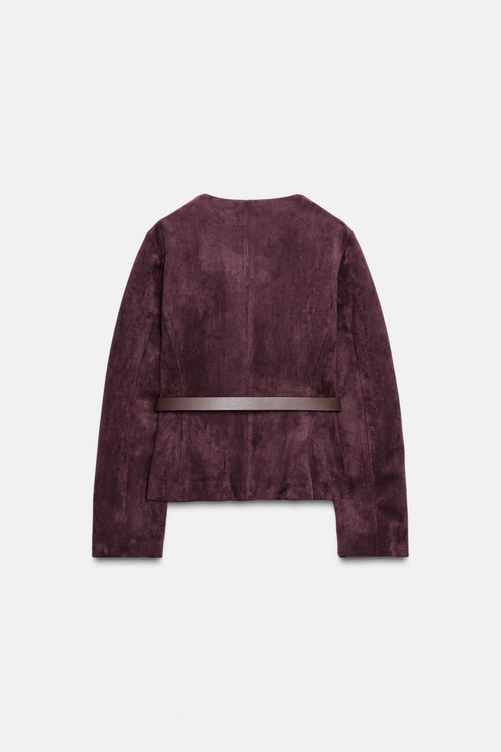 FAUX SUEDE BLAZER WITH BELT - Zara фото 7