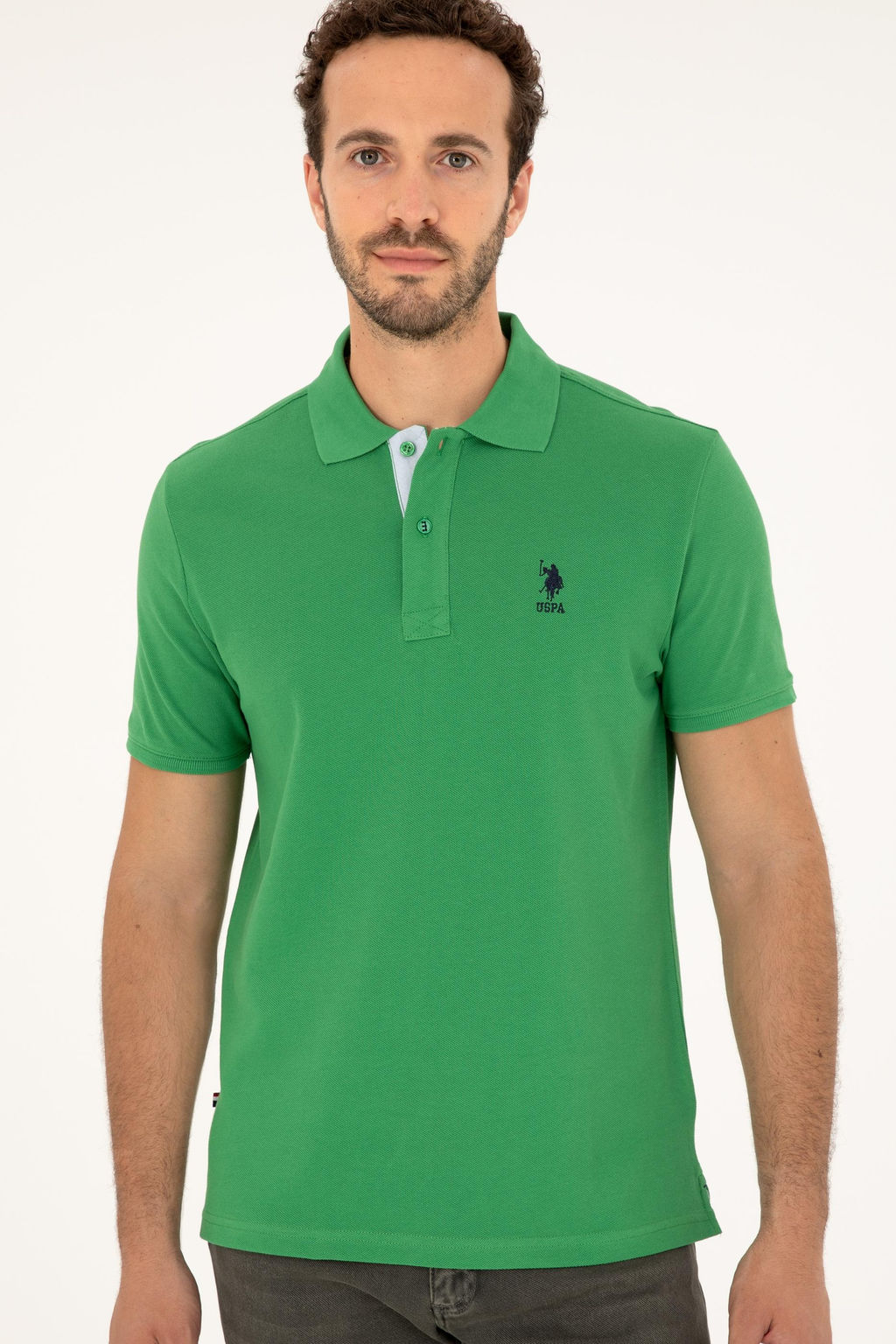 Мужская зеленая базовая футболка Неожиданная скидка в корзине - U.s. polo assn фото 3