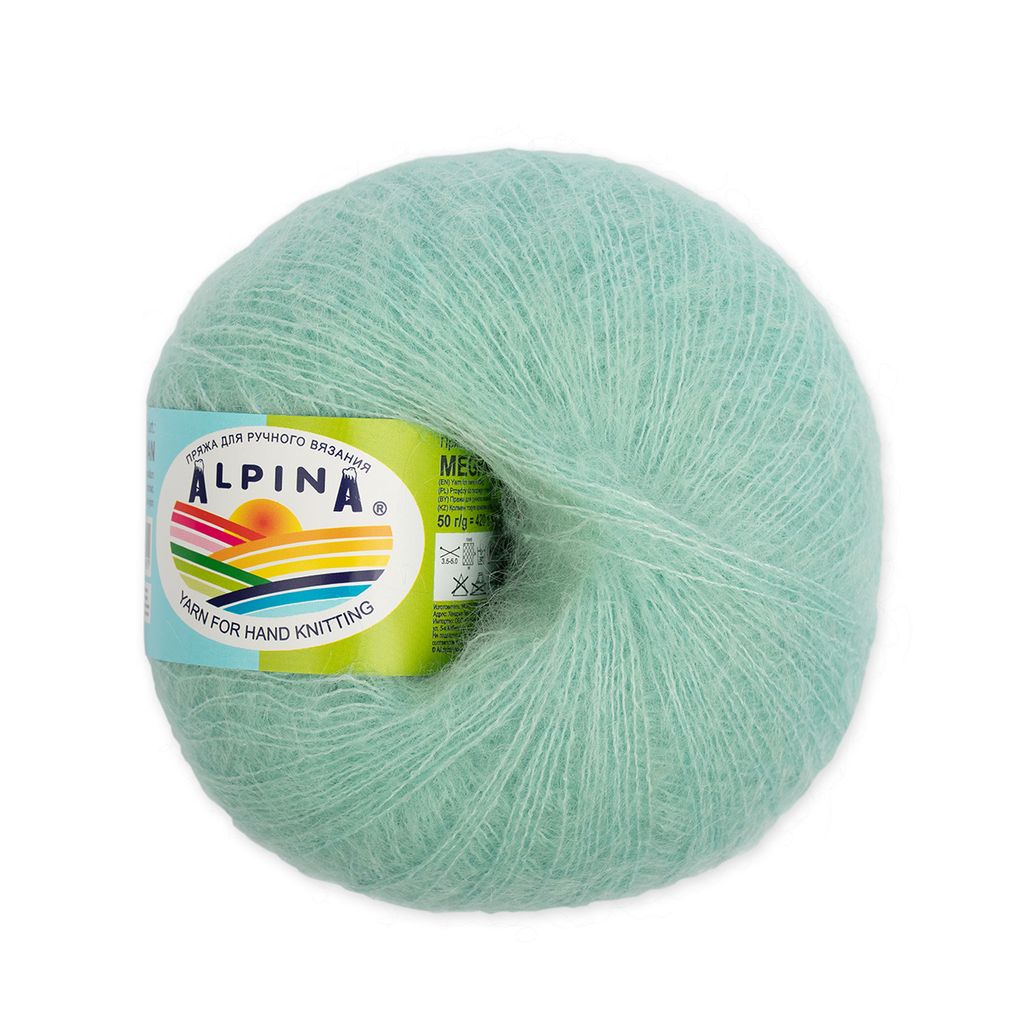 Пряжа ALPINA MEGHAN 73% кид мохер, 27% нейлон 4 шт. х 50 г 390 м  10 м