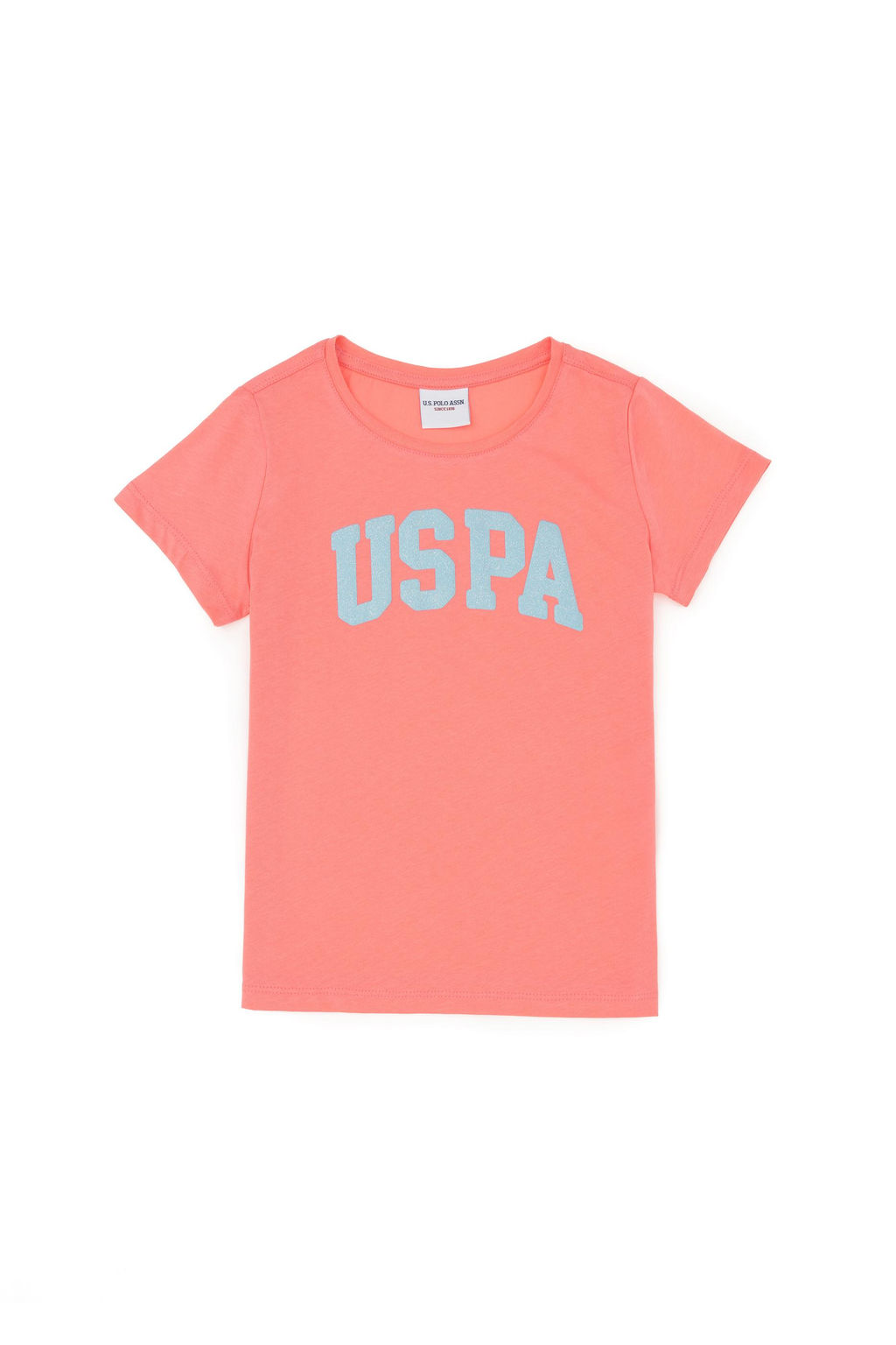 Неоново-розовая базовая футболка с круглым вырезом для девочек Неожиданная скидка в корзине - U.s. polo assn фото 8